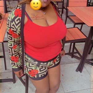 Plus size summer time fun cute floral cardigan that be worn for any season!